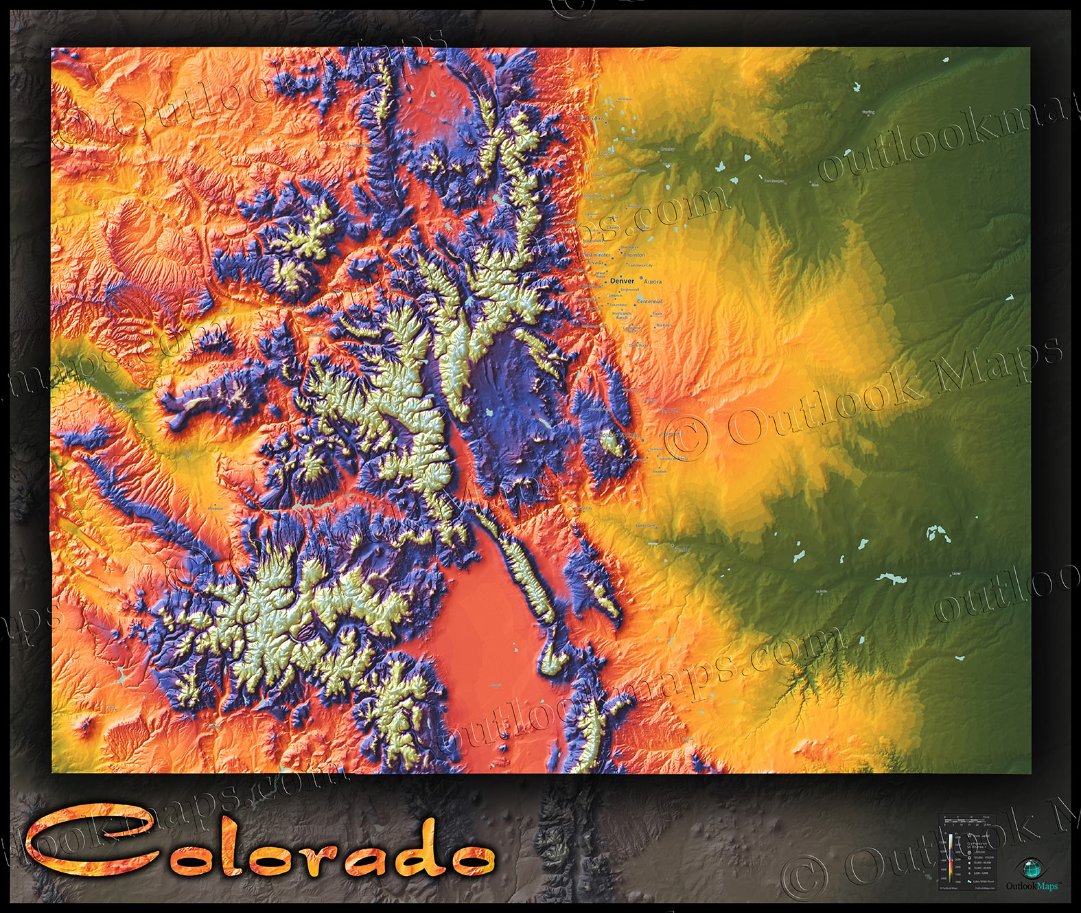 colorado scenery map