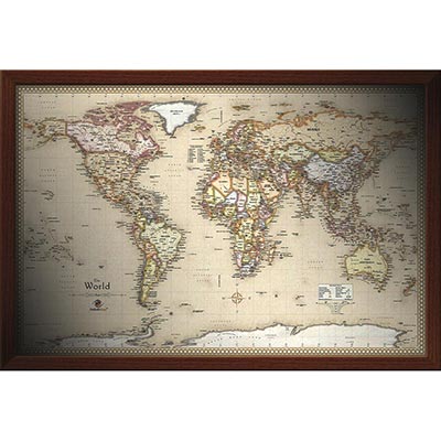 Framed Maps |Wood and Aluminum Frames for Wall Maps