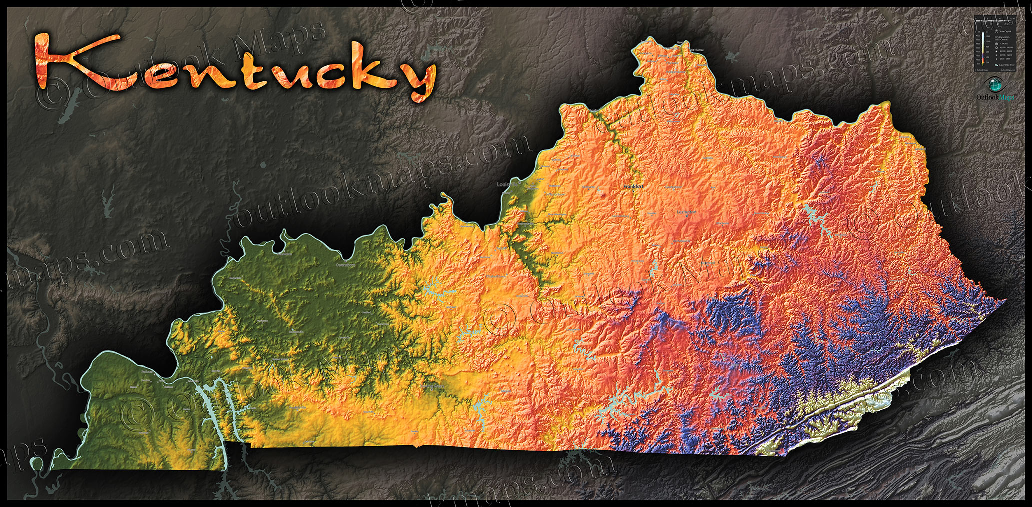 Topographic Map Of Ky - Allina Madeline