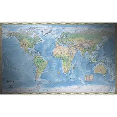 Physical Map of World | Environment Map of Natural Features