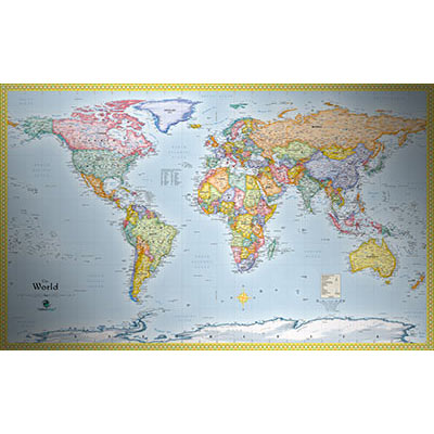 World Political Wall Map | Standard World Map | Very Detailed