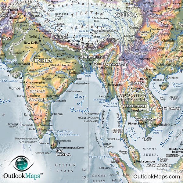 Topographic World Map